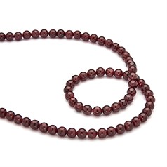 6mm Round gemstone bead Garnet 'AA' 40cm strand