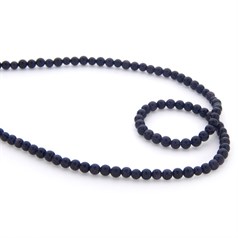 4mm Round gemstone bead Goldstone Blue 40cm strand