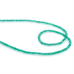 3mm Round gemstone bead Green Onyx/Agate 40cm strand
