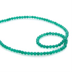 4mm Round gemstone bead Green Onyx/Agate 40cm strand