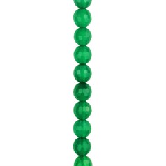 6mm Facet Round gemstone bead Green Onyx/Agate A Grade 39.3cm strand