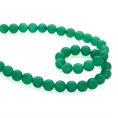10mm Round gemstone bead Green Onyx/Agate 40cm strand