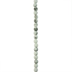4mm White Howlite 'A' Quality Faceted Round 40cm Strand