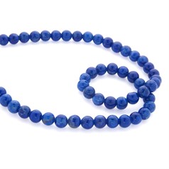 8mm Round gemstone bead Howlite Dyed Blue 40cm strand