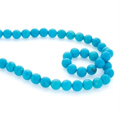 10mm Round gemstone bead Dyed Howlite Turquoise 40cm strand