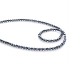 4mm Hematine 40cm shaped bead strand