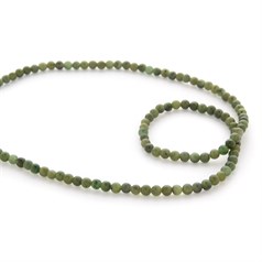 4mm Round gemstone bead Canadian Jade 40cm strand