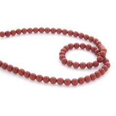 6mm Round gemstone bead Jasper Red (6-7mm) 40cm strand