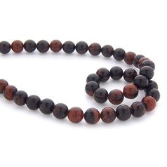 10mm Round gemstone bead Obsidian Mahogany 40cm strand