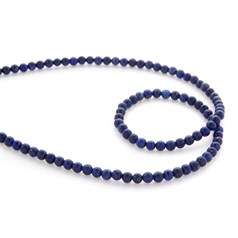 4mm Round gemstone bead Lapis Lazuli 'B' 40cm strand