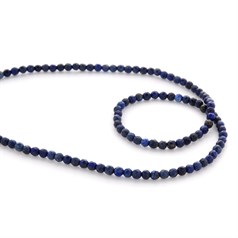 4mm Facet Round gemstone bead Lapis Lazuli  40cm strand