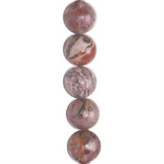 3mm Round gemstone bead Leopardskin Rhyolite 40cm strand