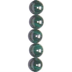 4mm Round gemstone bead Malachite 'A'  40cm strand