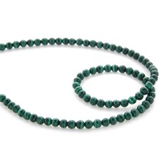 5mm Round gemstone bead Malachite 'AB' 40cm strand