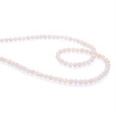 5mm Round shaped Mother of Pearl (MOP) shell bead 40cm strand