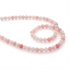 6mm Round gemstone bead Pink Opal 'A'  39cm strand