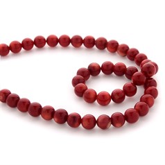 10mm Round gemstone bead Sea Bamboo (Dyed) 40cm strand