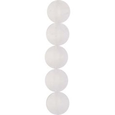 4mm Round gemstone bead Rock Crystal Frosted 40cm strand