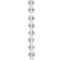 12mm Banded Facet Round gemstone bead Frosted Crystal Quartz 'A'  Quality 39.3cm strand