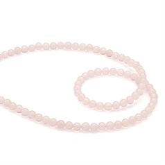 5mm Round gemstone bead Rose Quartz 40cm strand