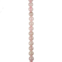 8mm Facet Round gemstone bead Rose Quartz  40cm strand