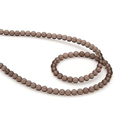 5mm Round gemstone bead Smokey Quartz 40cm strand