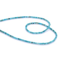 Turquoise 3mm Faceted Button 40cm