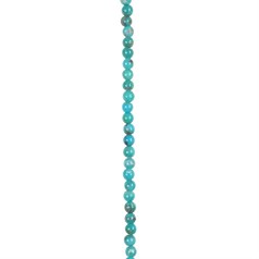 3mm Round  'A'  Quality Turquoise Natural Green / Blue 40cm strand