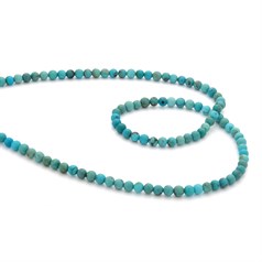 4mm Round A Quality Turquoise Natural Blue/Green 40cm