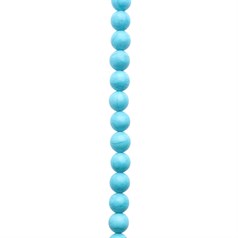 8mm Round gemstone bead Turquoise (Natural Enhanced) Blue 40cm strand