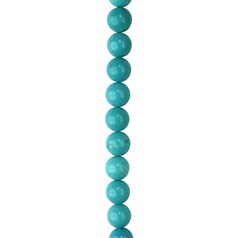 8mm Round gemstone bead Chalk Turquoise Bead - Turquoise 40cm strand