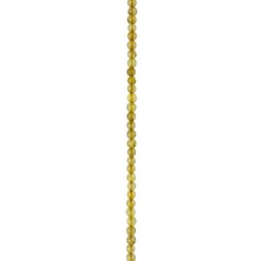 4mm Round gemstone bead Gold Rutilated Quartz 40cm strand