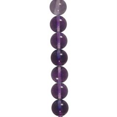 5mm Round gemstone bead Fluorite Purple  'AA'  40cm strand