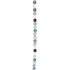 8mm Facet Round gemstone bead Rainbow Fluorite 'AA'  Quality  40cm strand
