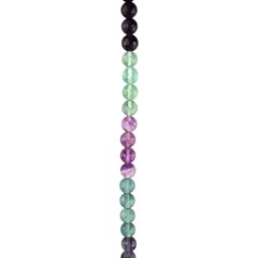 10mm Facet Round gemstone bead  Fluorite Colour Banded 'A'  Quality  39.3cm strand