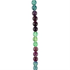 12mm Facet Round gemstone bead  Fluorite Colour Banded 'A'  Quality  40cm strand