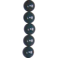 6mm Round gemstone bead Bloodstone  'A'  Quality 40cm strand