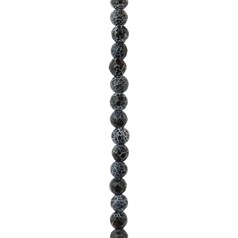 6mm Facet gemstone bead  Cracked Agate Black & White (Dyed) 40cm strand