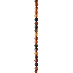 4mm Facet  gemstone bead Banded Agate Multi Colour (Dyed)  40cm strand