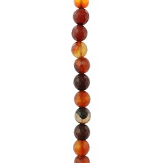 8mm Facet  gemstone bead Banded Agate Multi Colour (Dyed)  40cm strand