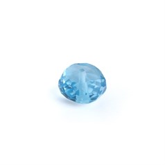 4x2mm Swiss Blue Topaz Facetted Rondel (Natural Irradiated) Bead