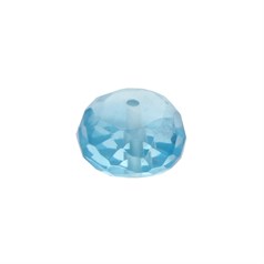6x3mm Swiss Blue Topaz Facetted Rondel (Natural Irradiated) Bead