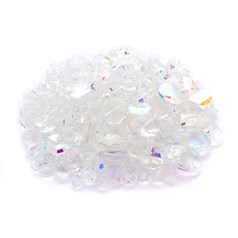 CLEAR & AB Bargain Bag of Assorted Glass Beads  (500gram) NETT