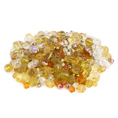 YELLOW Bargain Bag of Assorted Glass Beads  (500gram) NETT