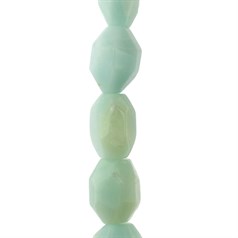 Tumbled Facet gemstone beads Amazonite Chinese 14/16 x 18/22mm 40cm