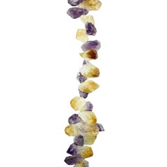 Natural Amethyst & Citrine  'A' Quality Rough Point approx 25x12mm T/D 40cm