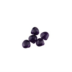 7x7mm Facet Drop Amethyst  'A'  Quality Top Drilled 40cm