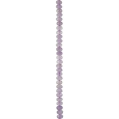 4mm Lavender Amethyst 'A' Quality Faceted Button 40cm Strand