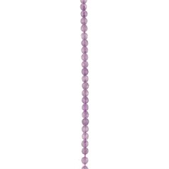 4mm Lavender Amethyst 'A' Quality Faceted Round Bead 40cm Strand