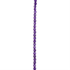 3mm Amethyst 'A' Quality  Faceted Round Bead Strand 40cm
